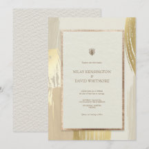 Rose Gold Wasserfarbe Pinselstriche Hochzeit