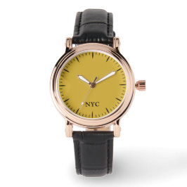 Rose Gold Watch with Custom Text and Classic Style Armbanduhr