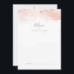 Rose Gold Watercolor Hochzeit Hinweiskarte<br><div class="desc">Diese goldene Hochzeitsratenkarte in Aquarellfarbe eignet sich perfekt für eine Hochzeitsfeier und kann für jede Veranstaltung verwendet werden. Das skurrile Design zeichnet sich durch eine neutrale, rosa Wasserfarbe mit schönen Imitaten Rose Gold Glitzer aus. Diese Ratschläge können als Gästebuchalternative für Hochzeitsempfang, Brautparty, Babydusche oder Abschlussfeier verwendet werden. Personalisieren Sie die...</div>