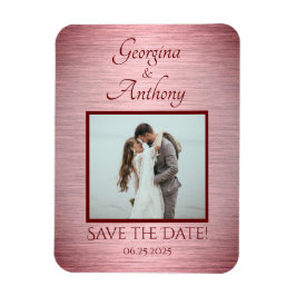 Rose Gold Wedding Foto Save the Date kundenspezifi Magnet