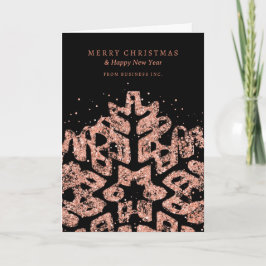 Rose Gold Weihnachten Glitzer Snowflake Corporate