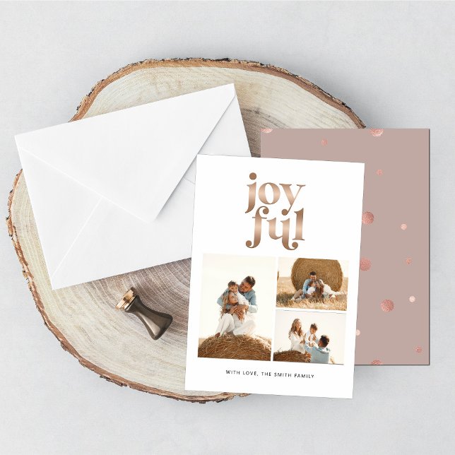 Rose Gold Weihnachts-Weihnachtskarte Foto Feiertagskarte (Von Creator hochgeladen)