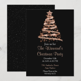Rose Gold Weihnachtsbaum Einladung