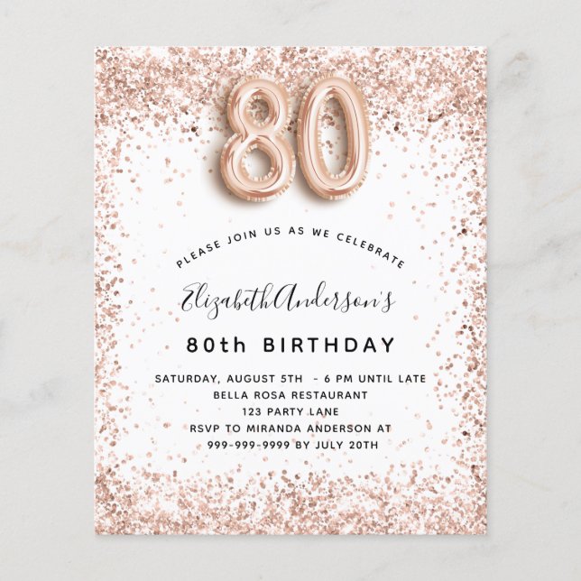 Rose Gold - Weißer Haushalt zum 80. Flyer (Vorne)