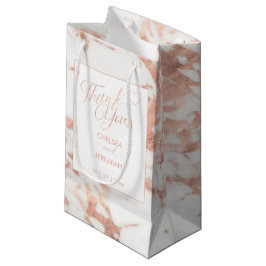Rose Gold Weißmarmor Vielen Dank Kleine Geschenktüte