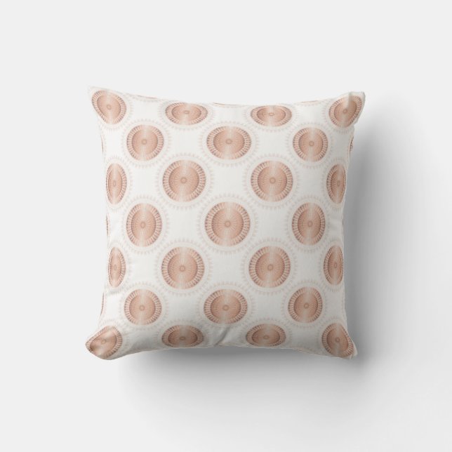 Rose Gold Weißpunktmuster Kissen (Vorderseite)