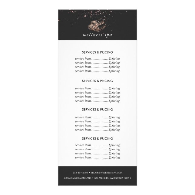 Rose-Gold-Wellness-Center-Logo | Preisdienstleistu Werbekarte (Vorne)