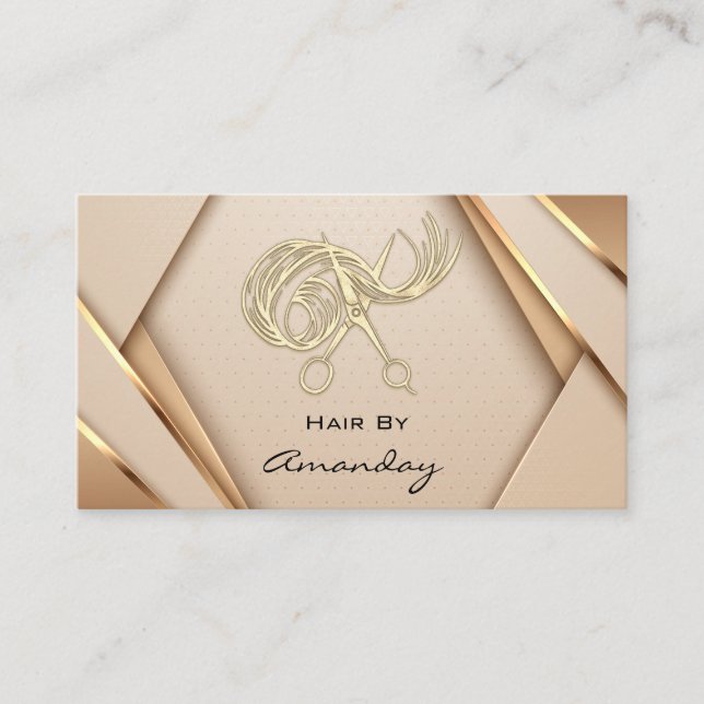 Rose Gold WELLNESS-CENTER Logo Wellness Hair Styli Visitenkarte (Vorderseite)
