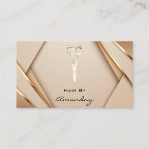 Rose Gold WELLNESS-CENTER Logoschere Haarbildstil Visitenkarte