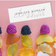 Rose Gold Whimsical Script | Abschluss Name Card