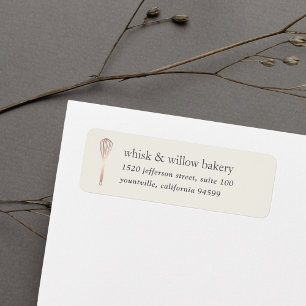 Rose Gold Whisk Bäckerei Rücksendeadresse