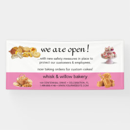Rose Gold Whisky Bakery Business Wiedereröffnung Banner