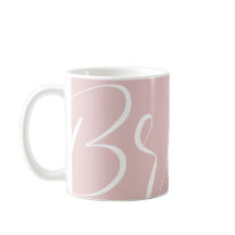 Rose Gold White Typografy Tasse