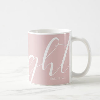 Rose Gold White Typografy Tasse