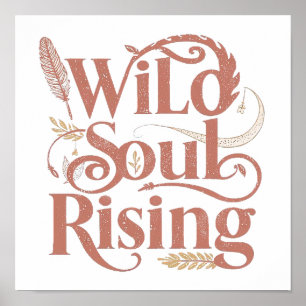 Rose Gold Wilde Seele Erhebt Sich Freier Geist Poster