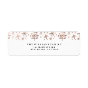 Rose Gold Winter Wonderland Étiquettes de la poste