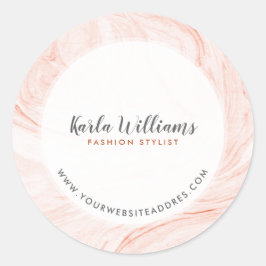 Rose-Gold-Wirbel Runder Aufkleber