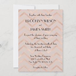 Rose Gold Zickzack Hochzeiten Einladungen