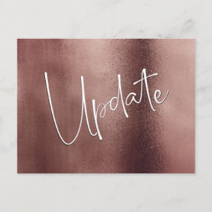 Rose Gold Zurückgestellt Hochzeitsankündigung Postkarte