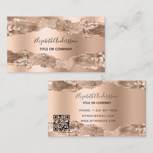 Rose Goldbarren-QR-Code Visitenkarte