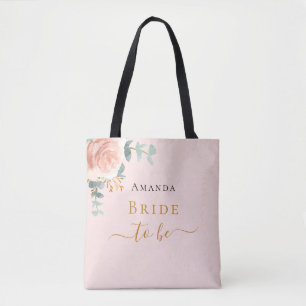 Rose Goldblume Eukalyptus pink chic Tasche