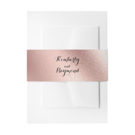 Rose Golden Foil Glitzer Einladungsbanderole
