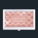 Rose Goldene Fohlen Rosa Lippen Makeup Künstler Visitenkarten Dose<br><div class="desc">Lippen mit Lipstick Rosa & Rose Gold Imitats gebürstete Metallfolie Elegant Makeup Artist Business Card Holder. Dieser berufliche Pink & Rose Gold Brushed Metal Lipstick Business Card Holder ist perfekt für Makeup Artist oder Beauty Salon. Sollte der Beruf oder Namenstext nicht Ihren Bedürfnissen entsprechen, wenden Sie sich bitte an den...</div>