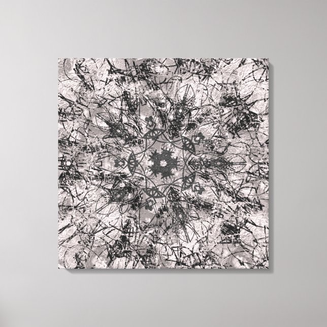 Rose Goldene Linie Kunst Mandala Zeichnend Leinwanddruck (Vorderseite)