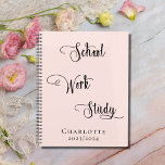 Rose Goldene Schwarze Schule Studie Typografie 202 Planer<br><div class="desc">Eine gürtelige Rose Gold,  rot Hintergrund. Personalisieren und fügen Sie einen Namen und ein Jahr. Schwarzer Text: Schule,  Arbeit,  Studium</div>