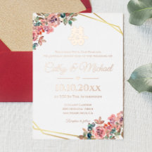 Rose Goldener Blumenkranz Chinesische Hochzeit