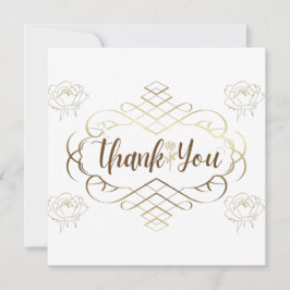 Rose, goldener Rahmen, Hochzeitskarte, danke Postc Karte