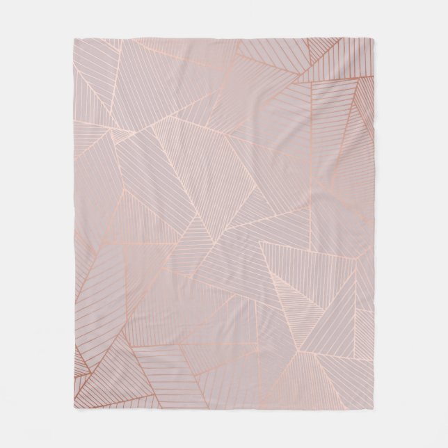Rose goldfarbener Hintergrund, elegant. Fleecedecke (Vorderseite)