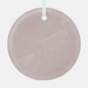 Rose goldfarbener Hintergrund, elegant. Ornament Aus Glas