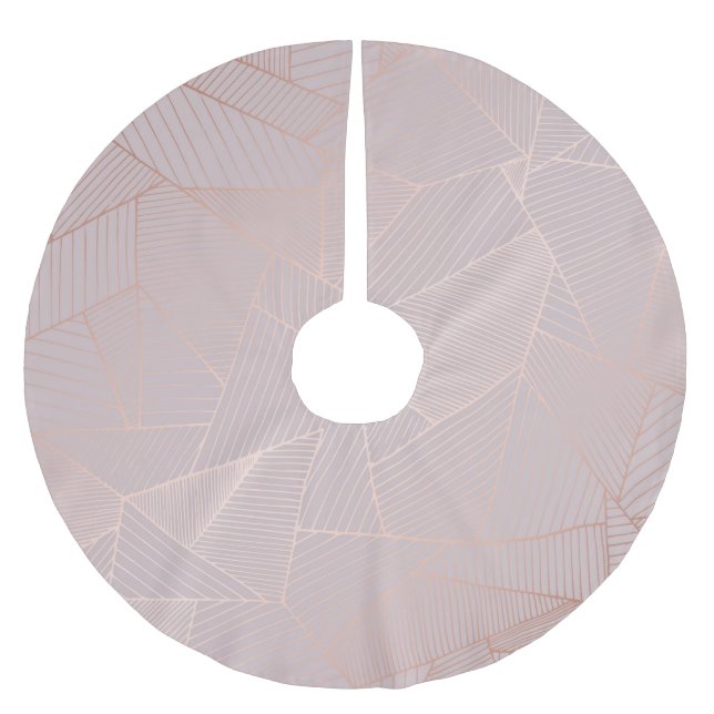 Rose goldfarbener Hintergrund, elegant. Polyester Weihnachtsbaumdecke (Vorderseite)