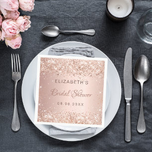 Rose Goldfisch Brautparty Serviette