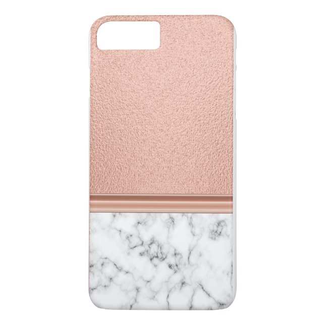 Rose Goldfolie auf Marmor Case-Mate iPhone Hülle (Rückseite)