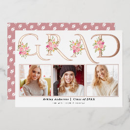 Rose Goldfolie GRAD Foto Abschluss Ankündigung