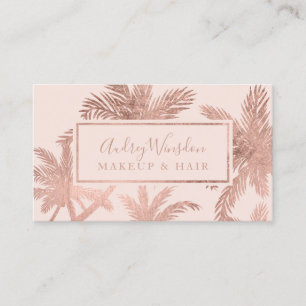 Rose Goldfolie Rosa Palme Makeup Haar Drehbuch Visitenkarte