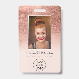 Rose Goldfolie rot Rosa Logo Angestelltenpass Foto Ausweis