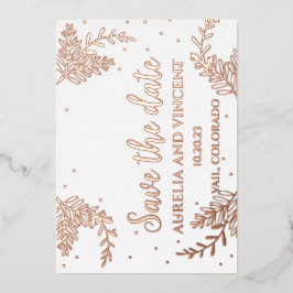 Rose Goldfolie Save the Date Folieneinladung