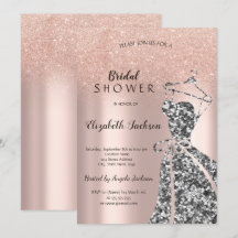 Rose GoldGlitter Bokeh,Sequins Dress Brautparty
