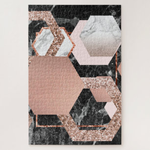 Rose Goldmarmor geometrisch