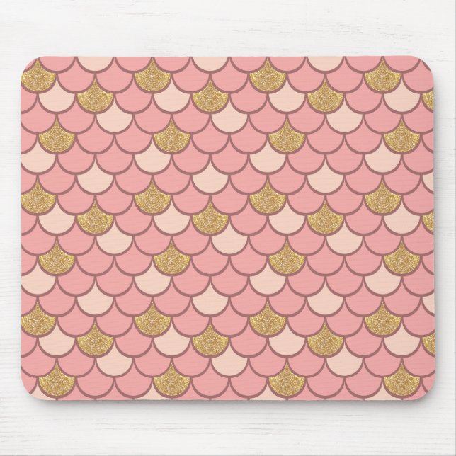 Rose Goldmedaille mit Glitzer-Effekt Mousepad (Vorne)