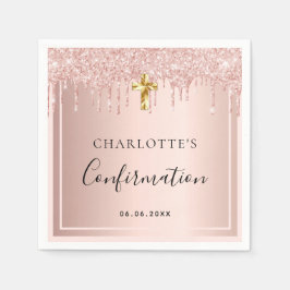 Rose-Goldname-Mädchen Serviette