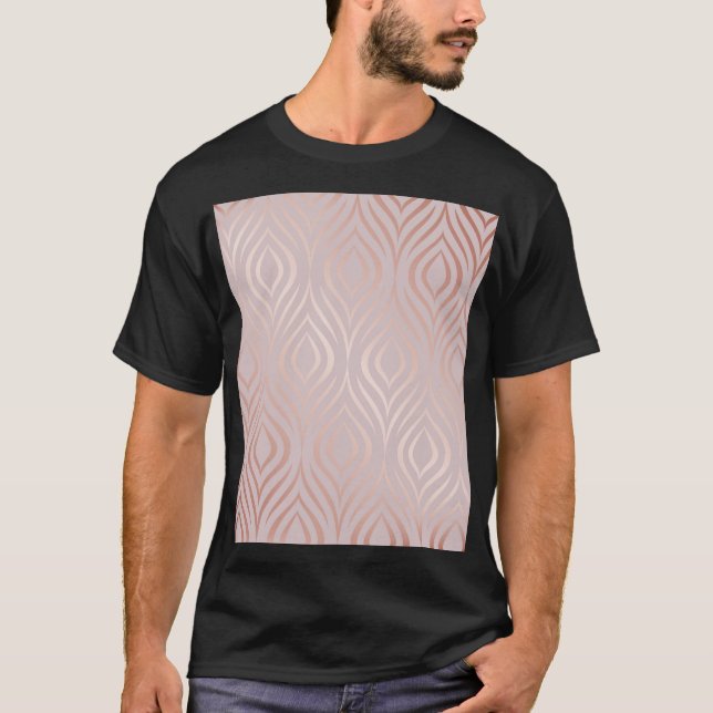 Rose Goldpfauenfedern, Vintag T-Shirt (Vorderseite)