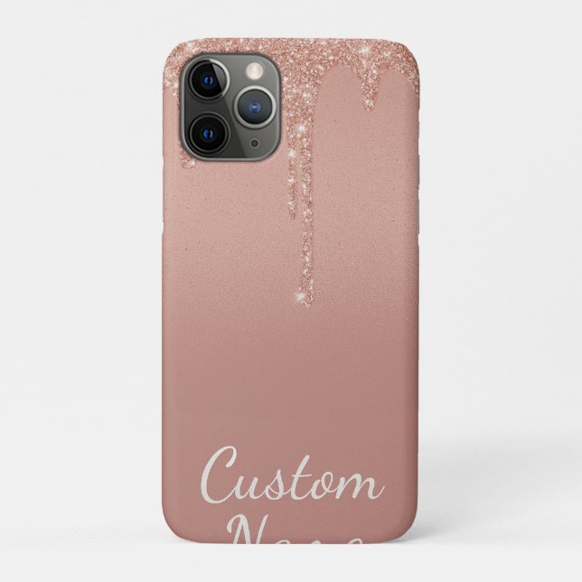 Rose Goldrot Gliter Sparkle Case-Mate iPhone Hülle (Rückseite)