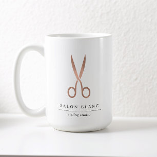Rose-Goldschere Hair Salon Pen Kaffeetasse