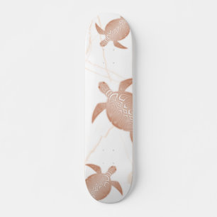 Rose Goldschildkröte Weißmarmor Skateboard