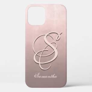 Rose Goldstil rustikale Omelbezeichnung Monogramm Case-Mate iPhone Hülle