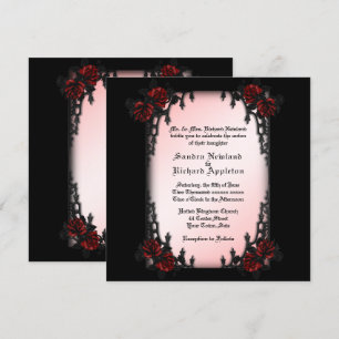 Rose Goth Theme Hochzeit Einladung